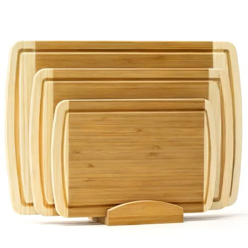 Hiware 3-Piece Extra Large Wooden Cutting Boards